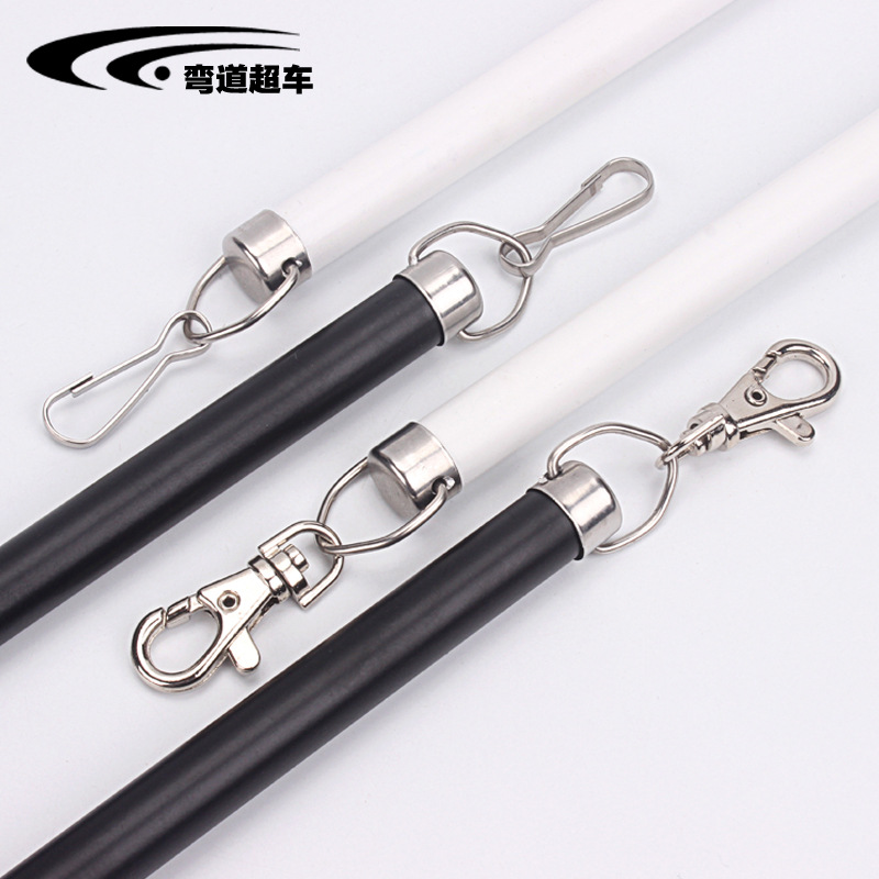 Aluminum alloy black silver curtain track Roman rod curtain rod manual push-pull small rod lever handle pull rod