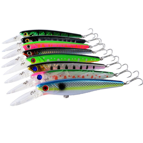 [New Minnow 8 colors] Lure bait 15CM/18.7G thickened long tongue fake bait sea fishing hard bait fishing gear batch