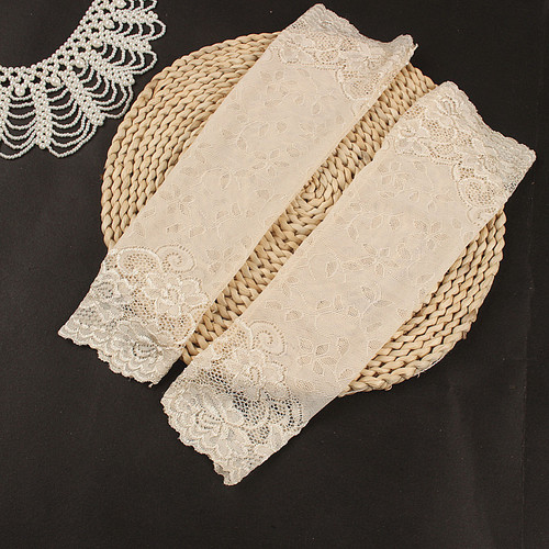 Summer women's sun protection lace sleeves sun protection scar tattoo wristbands Korean style lace gloves elastic fake sleeves