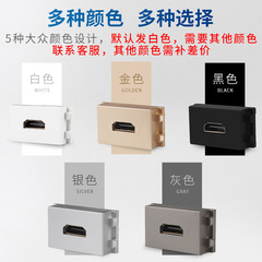 HDMI high-definition conversion socket Shengtuo 90-degree ground plug HDMI high-definition direct plug module copper gold-plated HDMI wall plug