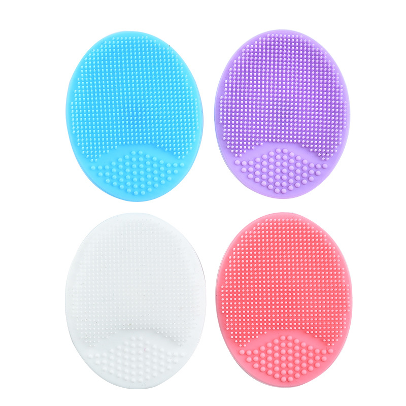 แปรงทำความสะอาดหน้า 厂家直销硅胶迷你吸盘洁面仪婴儿洗头刷化妆刷沐浴洗澡刷宝宝按摩  