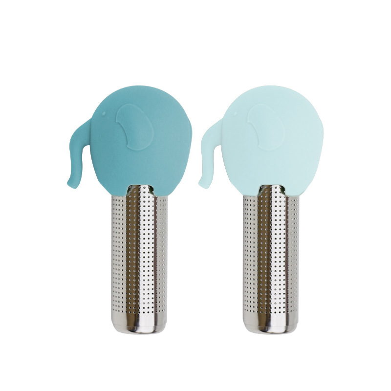 Transfronteriza de la venta caliente creativo colador de silicona elefante té bandeja de té hogar colgando Oficina portátil colador de té