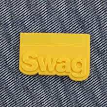 1524-Swag膠章PVC章仔膠標潮牌裝飾標褲子側嘜服裝橡膠標商標