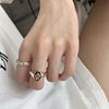 Retro ring, European style, flowered, on index finger, internet celebrity