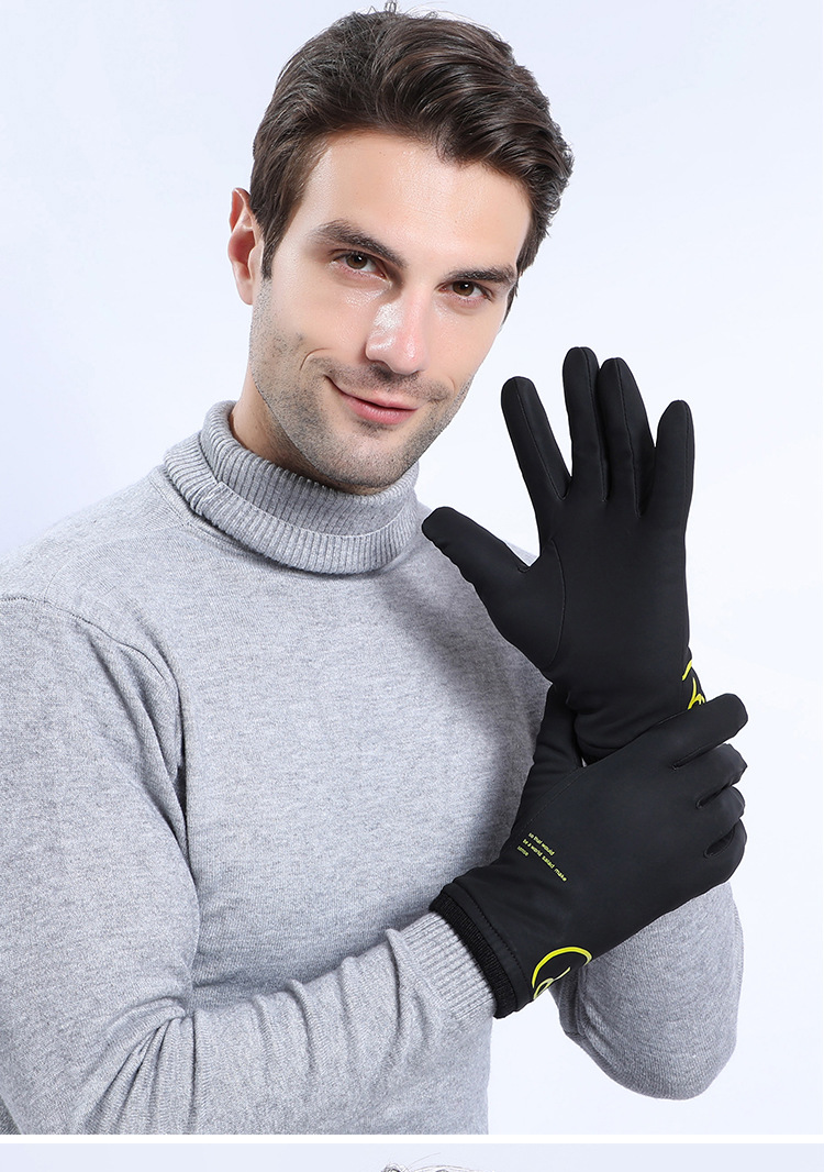 Men's Simple Style Letter Polyester Gloves display picture 1