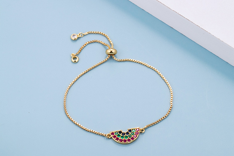 10g Weight Bracelets Classification Anniversary, Business, Travel Occasion Copper Material Geometric Pattern Women'S Gender Fashion Style Fashion Rainbow Zircon Geometric Pull-out Bracelet 17