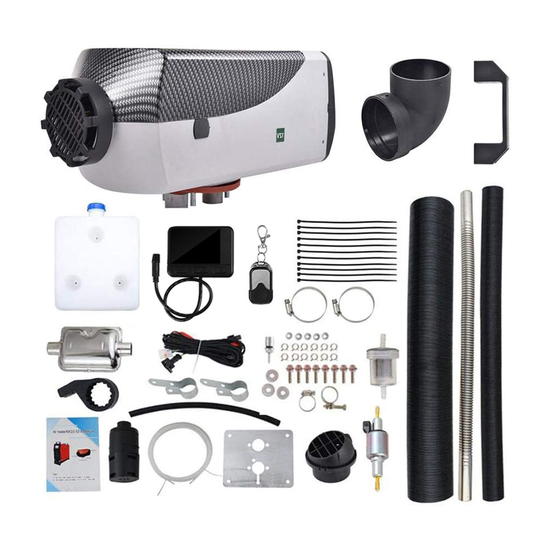 12V柴油暖风机 驻车燃油空气加热器24V 5KW车载柴油取暖器