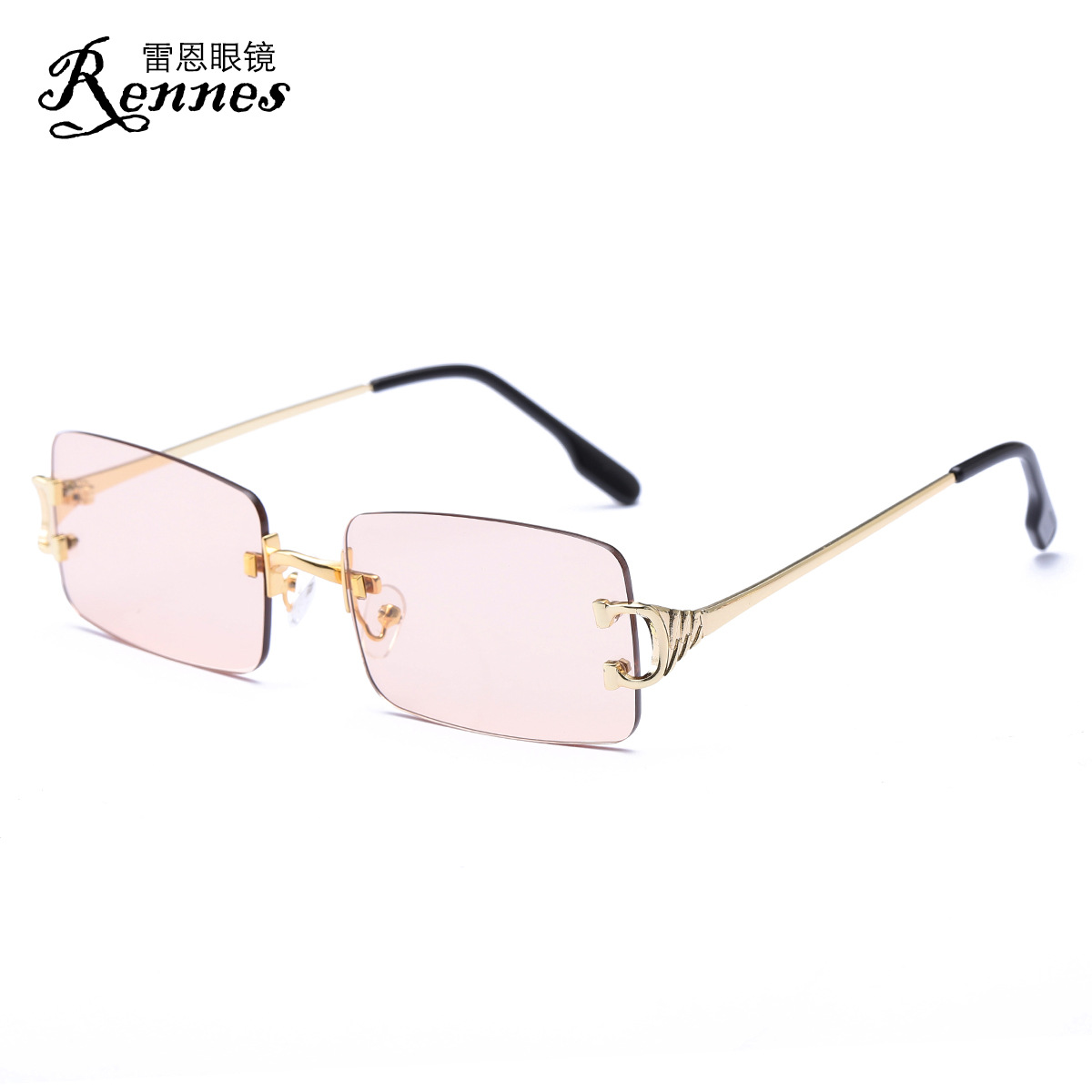 2020 nueva moda europea y americana ins sin marco gafas de sol cuadradas de las mujeres en línea red Street shot gafas de sol de moda 9086