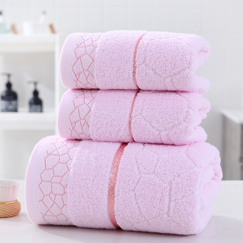 Water Cube towel three-piece absorbent towel set company gift foreign trade towel custom logo