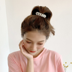 Cool white transparent phone cord hair tie for big round simple headband, rubber band for hair, popular hair tie wholesale