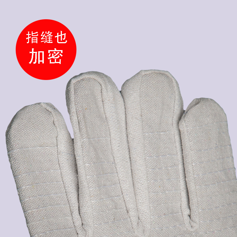 双层24线帆布手套 机械厂 加大白色劳保手套批發电焊工11OTHER焊