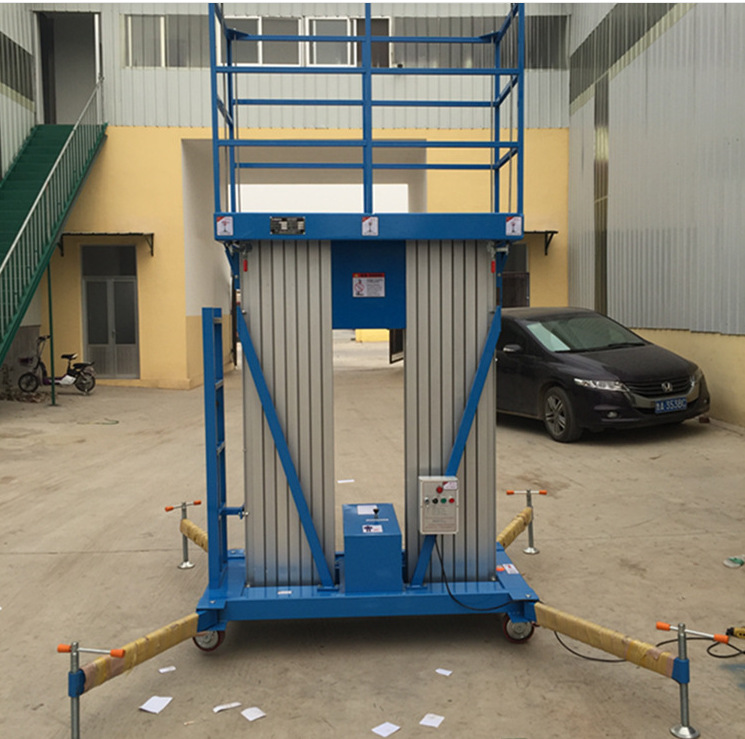 Manufacturer's aluminum alloy lift 4- 16m double column aluminum alloy lift, aerial work vehicle, aluminum alloy lift