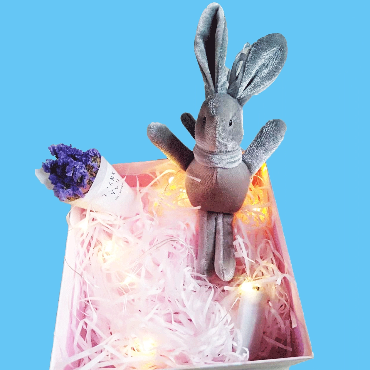 Обработка на заказ желание Кролик Плюшевая Игрушка Подарочная коробка Корейский Бархатный желание кролик кукла вечный цветок сумка кулон