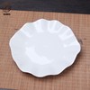 Jingdezhen 10 Dish hotel Restaurant Special-shaped ceramics plate circular Pure white Lotus leaf disc tableware Western dish