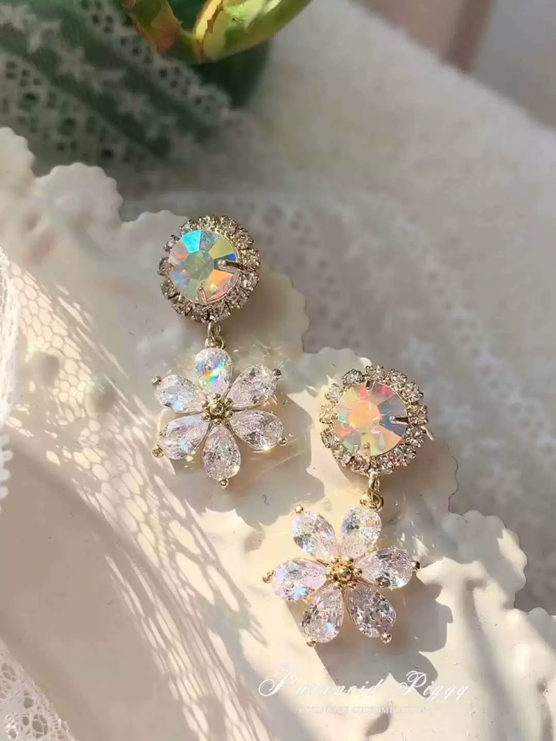 Модные сережки, аксессуар, серебряная игла, микроинкрустация, стиль легкой роскоши, интернет-знаменитость