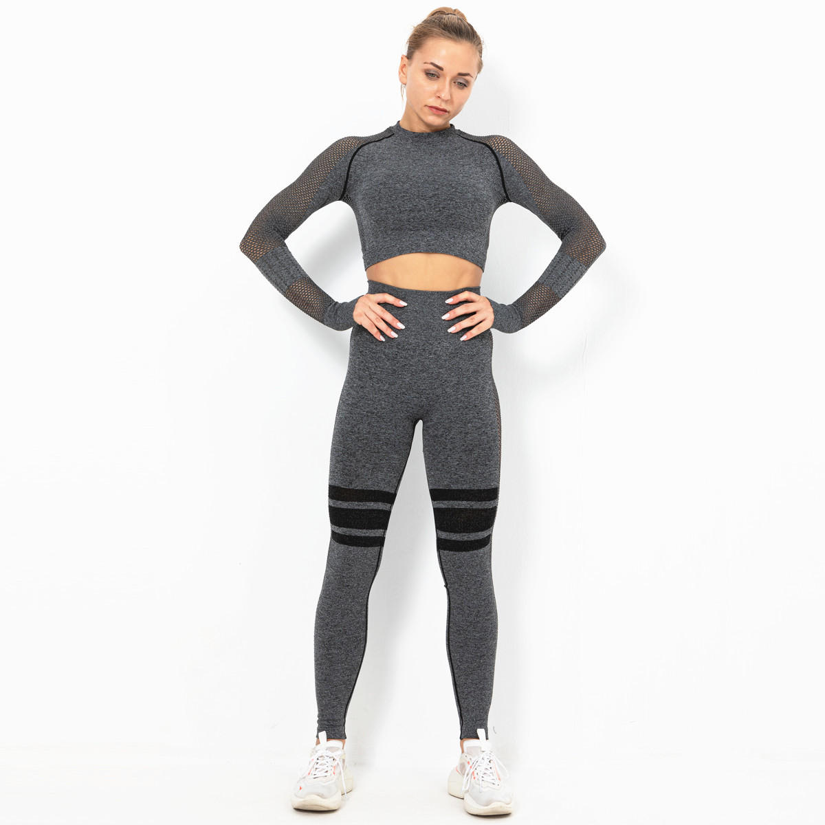 seamless hip-lifting high waist fitness suit  NSNS10715