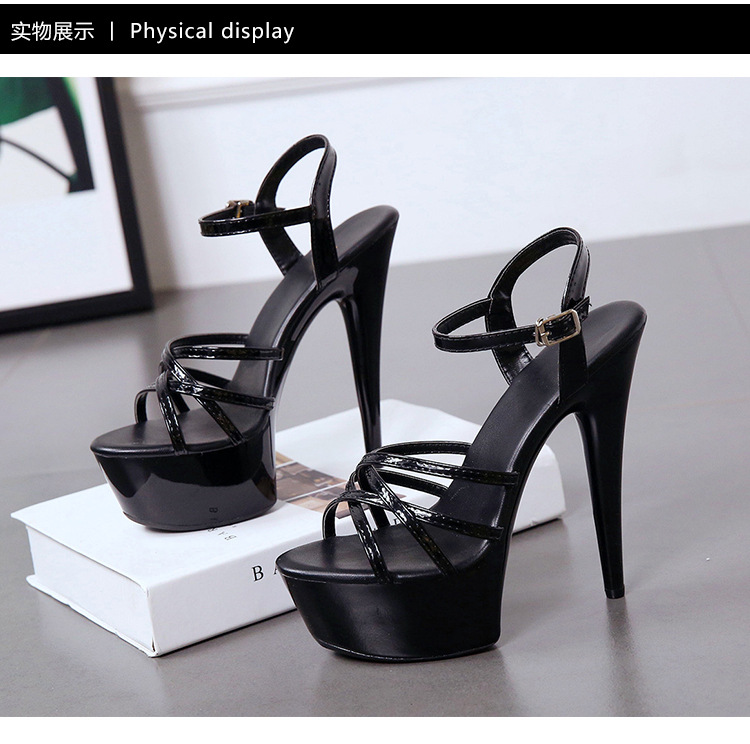 Summer New Word Sandals Waterproof Platform Sexy Nightclub Super High Heel Sexy Women's Shoes display picture 1