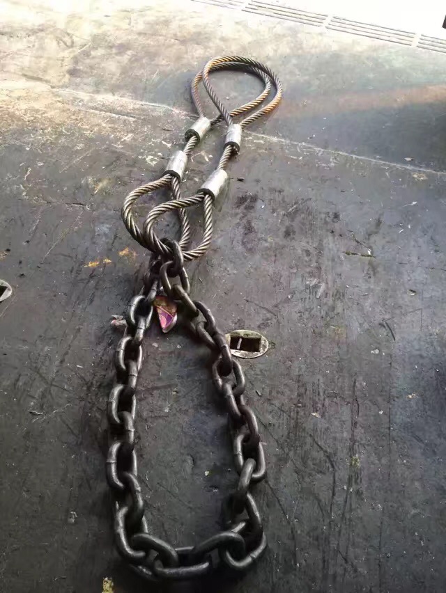 铝套压制起重钢丝绳吊索具配链条吊索具用于工厂码头吊装设备