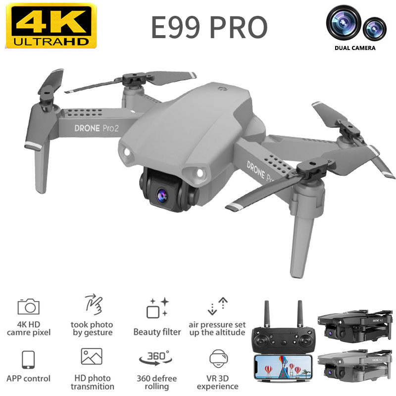 Cross-border E99 UAV 4k folding dual-cam...