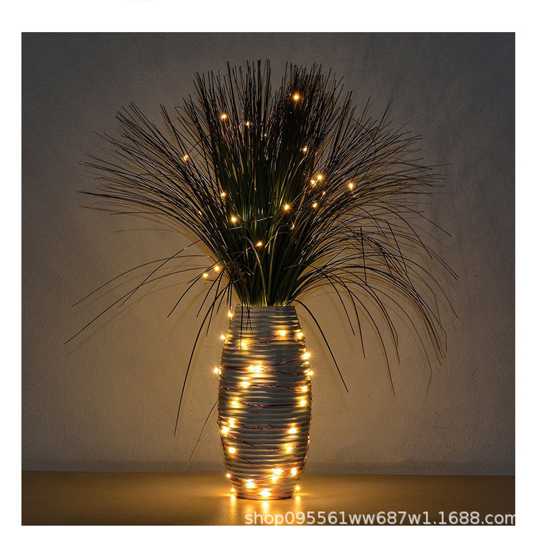 Bola de onda LED Cadena de luz de alambre de cobre caja de la batería luminosa 3 M caja de luz de color neto Globo Rojo luz de color ventas directas de la fábrica