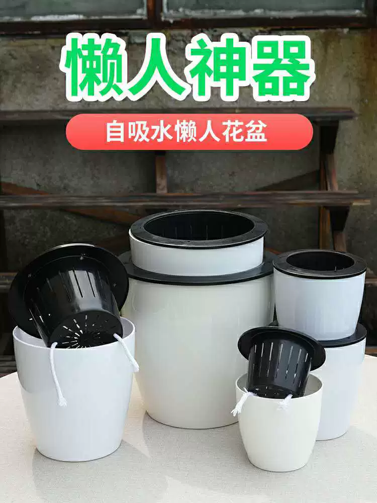 Ленивый автоматический водопоглощающий горшок для очистки пластиковой смолы простая имитация керамики зеленый мясистый многомясной гидропонный цветочный горшок для помещений