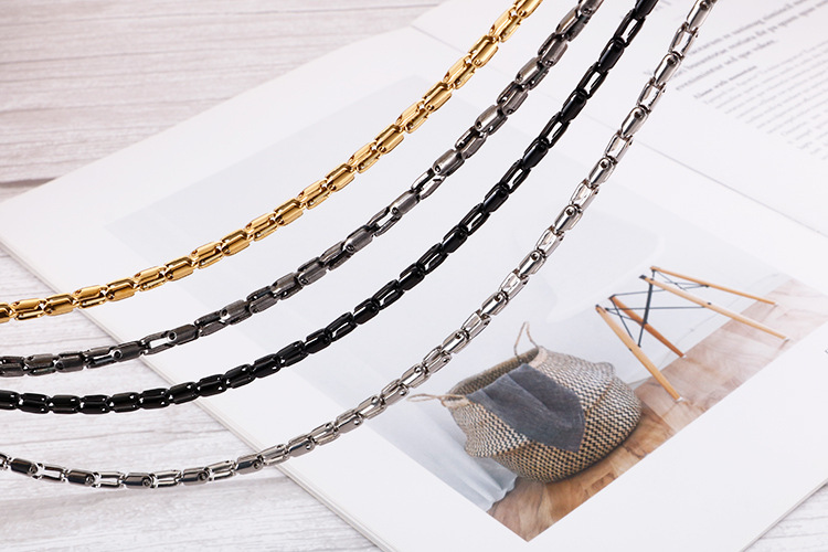 304 Stainless Steel Chain Material box chain Chain Type 1 Piece Quantity PVD Coated 18K Gold Plated Solid Color Titanium Steel Fashion Waterproof Non Tarnish Necklace