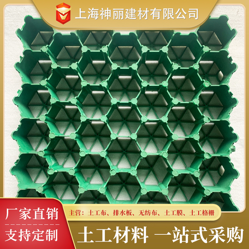 实力源头厂家神丽批发hdpe塑料植草格 停车位园林绿化 植草格|ru