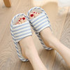 Slippers for beloved, non-slip men's wear-resistant footwear indoor, cotton and linen, soft sole