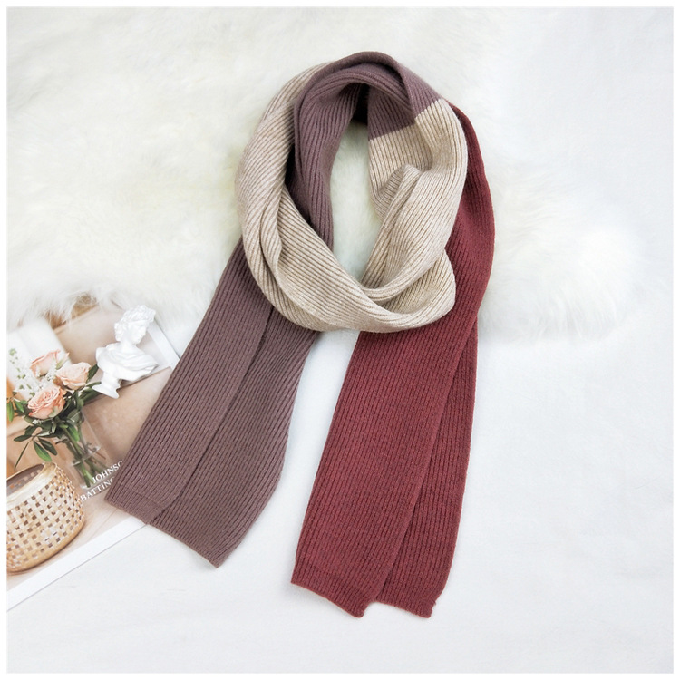Knitted Wool Scarf For Women Autumn Korean Long Warm Scarf display picture 3
