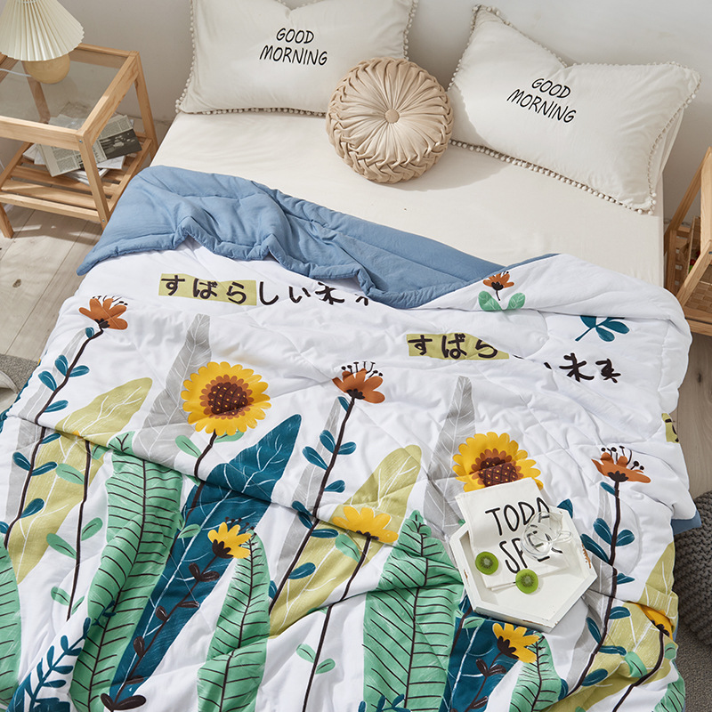 厂家直销超柔空调被水洗棉夏被夏季夏凉被会销礼品被子洛卡棉批发