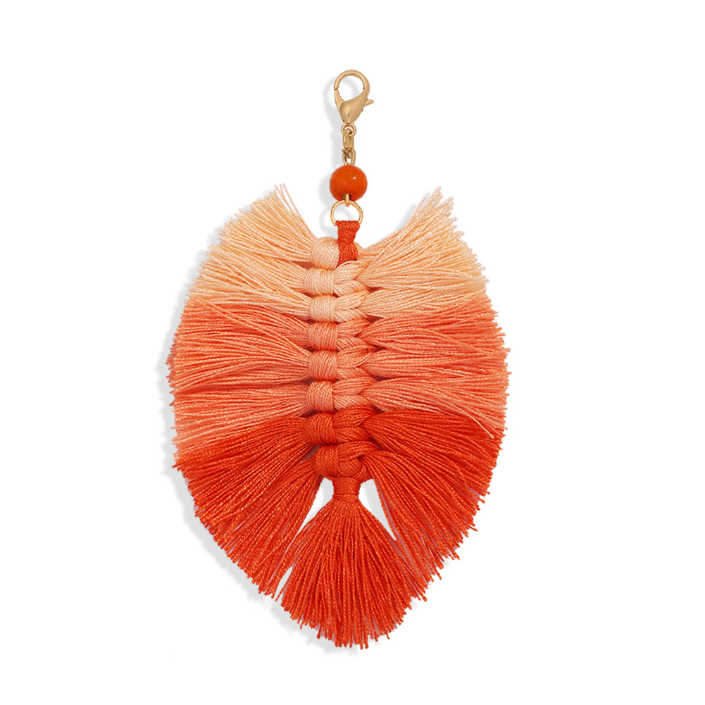 Bohemian Holiday Style New Handmade Cord Woven Colorful Tassel Pendant Key Chain Wholesale display picture 5