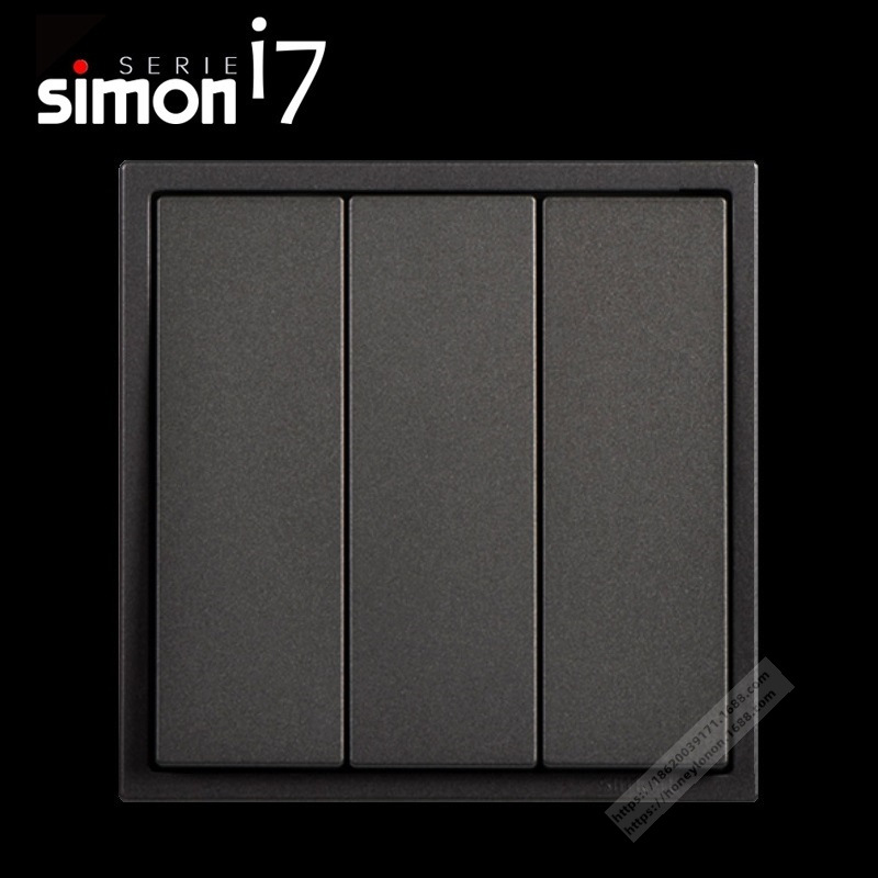 simon/西蒙 i7系列 三位双控开关(荧光灰)(含边框)701032-61
