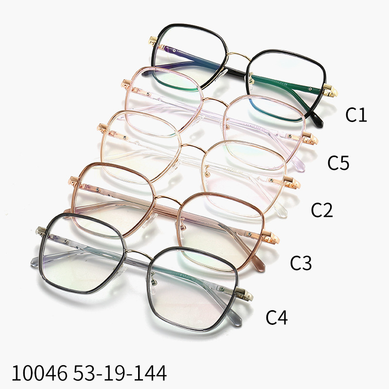 Marco de gafas de alta miopía adecuado para mujeres con lentes ultrafinas ultra-ligeras de titanio puro borde grueso Marco de gafas de cara redonda