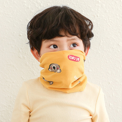 儿童秋冬新款脖套宝宝纯棉卡通围脖小孩围巾防风保暖儿童多用脖套|ms