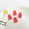 Realistic resin, pendant, earrings, accessory with accessories, wish, with little bears, handmade