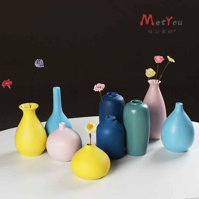 Nordic INS simple ceramic vase aromatherapy flower arrangement TV…
