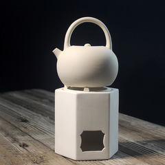 日式炭爐白泥功夫茶爐橄欖碳爐小火爐提梁煮茶壺茶道禪意陶瓷茶具