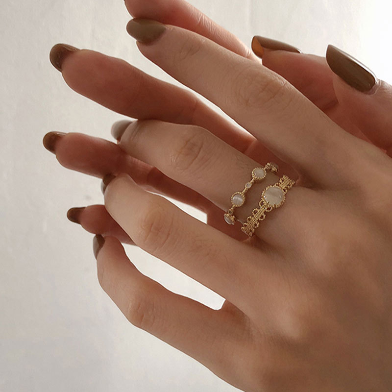 Verstelbare gouden kattenoog ring voor dames designer sieraden_voghion.com