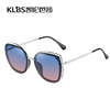 Fashionable glasses solar-powered, metal sunglasses, city style, wholesale