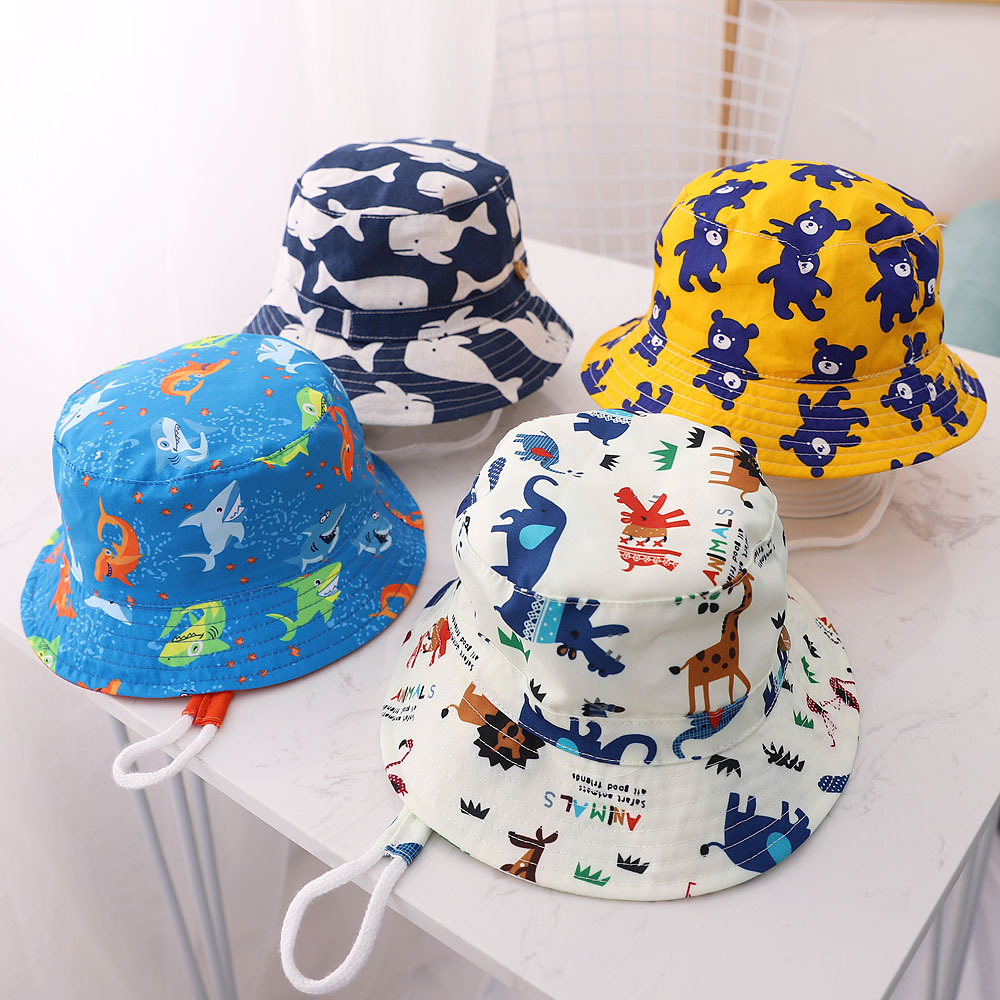 Girl's Simple Style Classic Style Color Block Printing Bucket Hat display picture 2