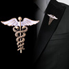 Retro metal brooch, angel wings, men's universal pin with accessories, European style