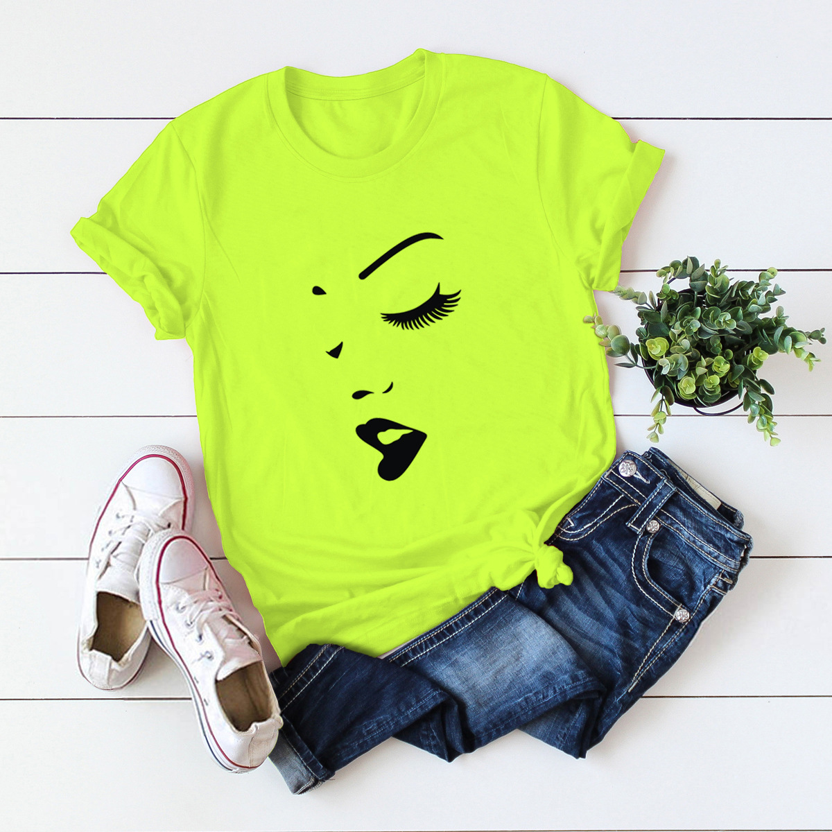 Women's Short Sleeve Printing Casual Fashion Printing display picture 9