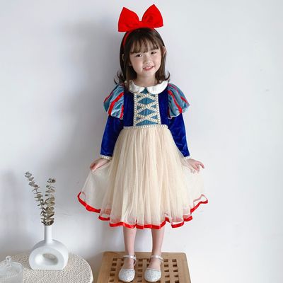 Children's clothing 2021 girl Princess Dress Aisha Children girl Snow White skirt Western style baby Dress