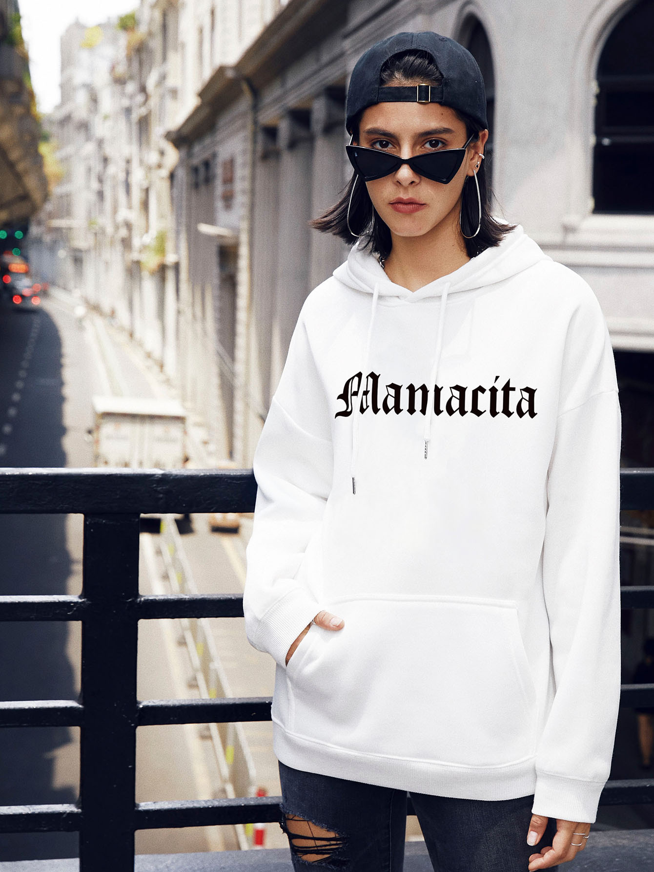 autumn and winter women s clothing popular letters street casual hooded sweater NSSN1862