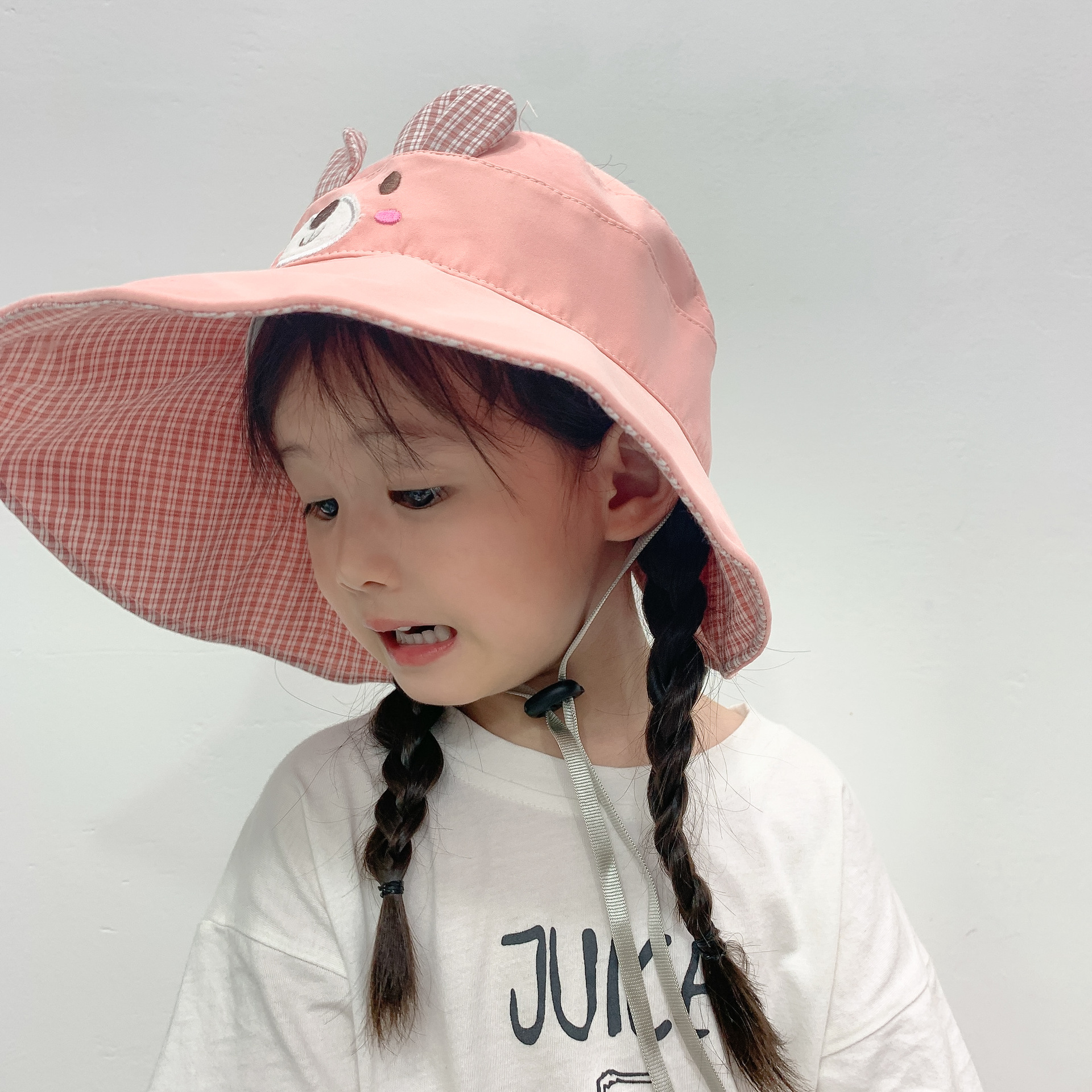 Children s empty top folding big brim beach hat NSCM41289