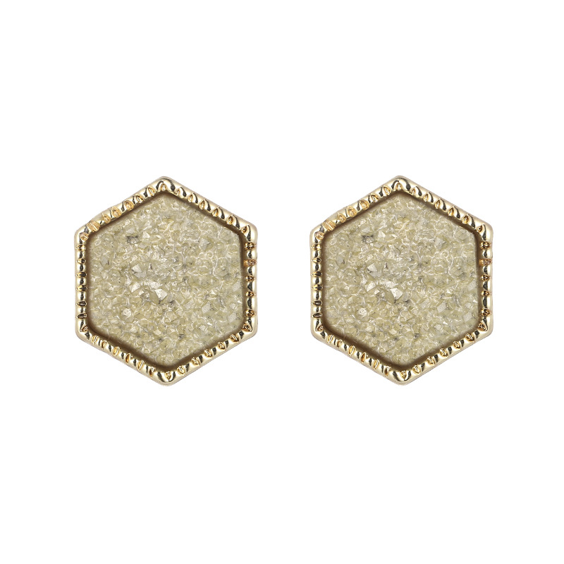 1 Pair Simple Style Rhombus Alloy Plating Women's Ear Studs display picture 4