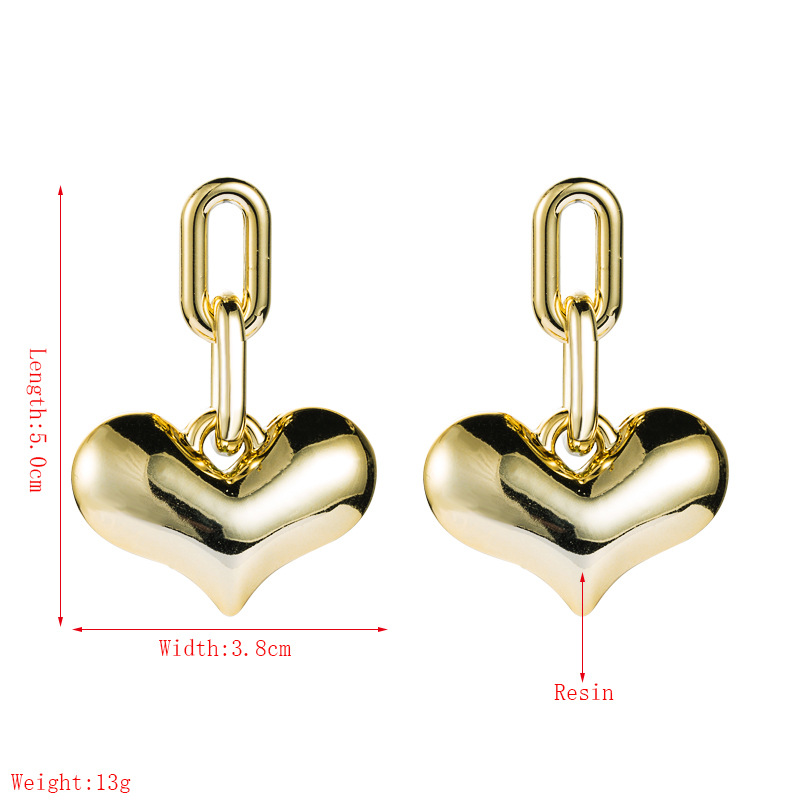 Mode Herzförmige Ohrringe display picture 1