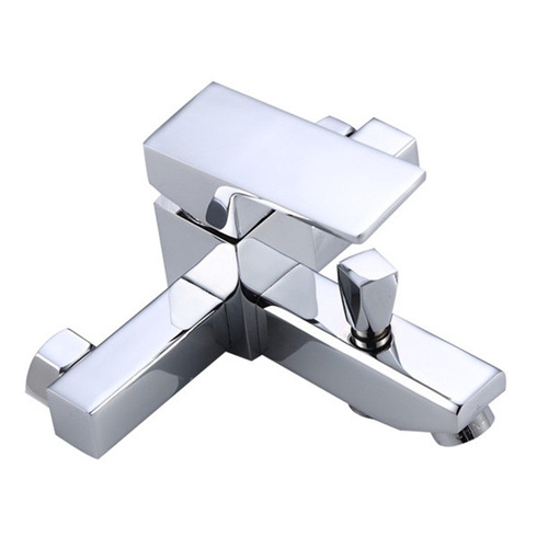 Sanlian bathroom shower faucet square bathtub faucet bathroom electroplated copper faucet basin faucet