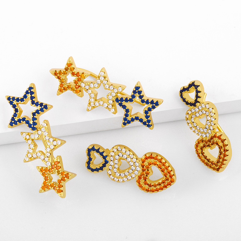 Five-pointed Star  Love Earrings display picture 3