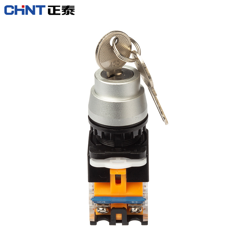 正泰LAY39系列按钮LAY39B(LA38)-20Y31M黑色三位置锁定钥匙按钮